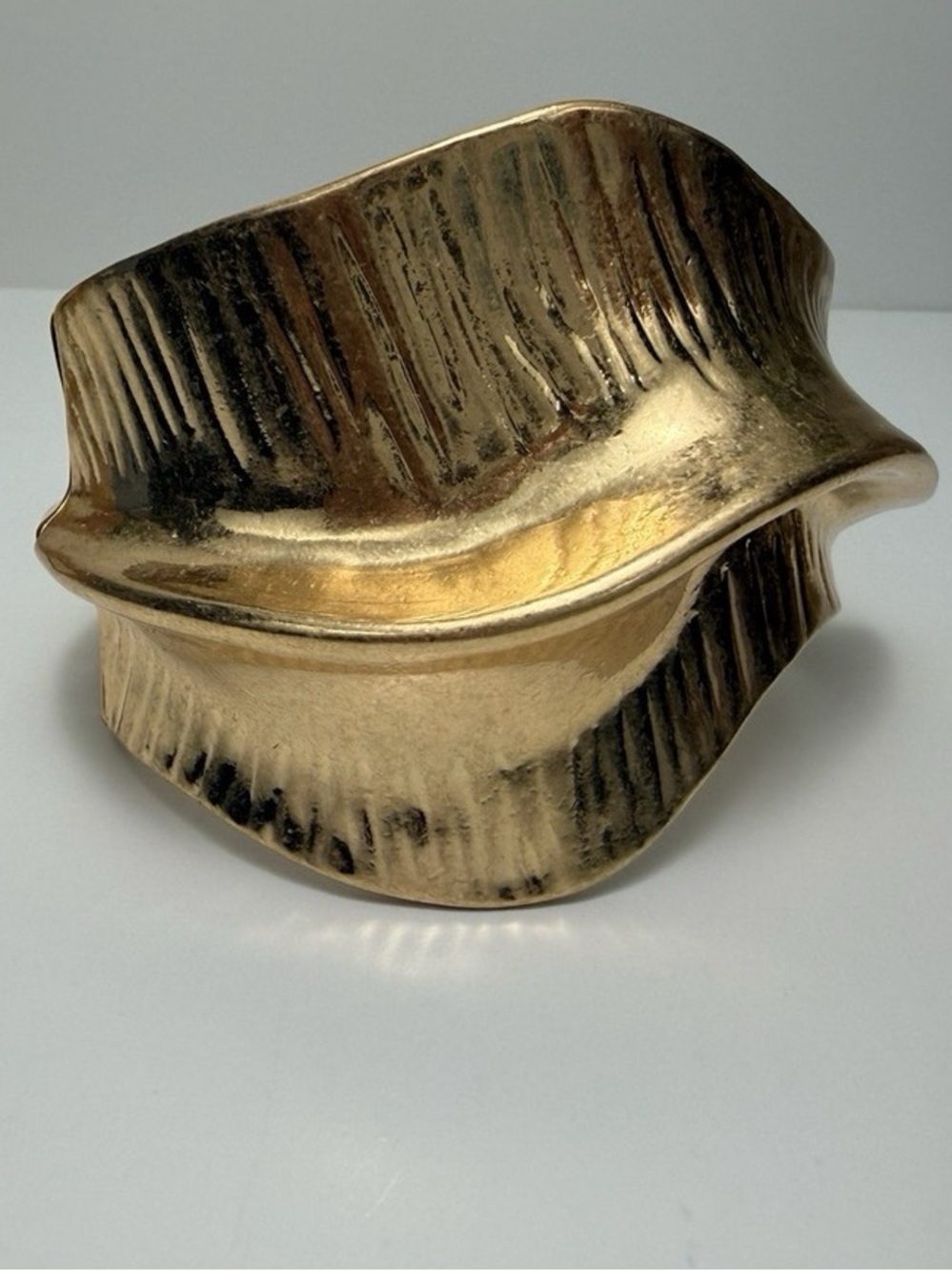 NWT. Zara Golden Sculptural Abstract Design Statement Bracelet.